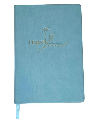 booked memories Reisetagebuch für 90 Reisetage - Travel Journal zum Selbst gestalten - mit Weltkarte und Stickersheet - Englisch (lightblue) von booked memories