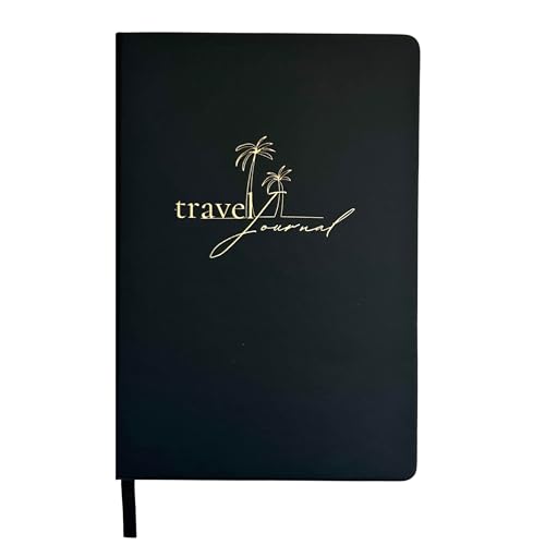 booked memories Travel Journal for 90 Travel Days - A Travel Journal for Personalization - Includes World Map and Sticker Sheet (black) von booked memories