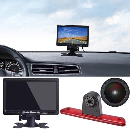 1280 * 720 Pixel 1000 TV Linien Bremslicht Bremsleuchte Einparkkamera Nachtsicht Rückfahrkamera+7 Zoll LCD Auto Monitor für Peugeot Expert 2007-2016/Fiat Scudo 2007-2016/Citroen Jumpy 2007-2016 von bossanton