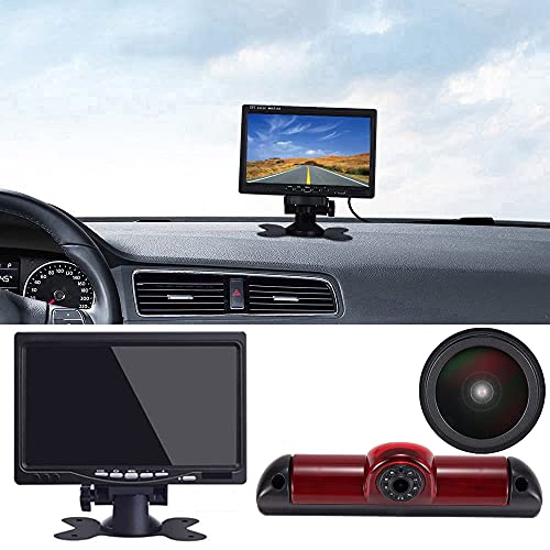 HD 1280 * 720pixel 1000 LinesTransporter Van Bremslicht Rückfahrkamera Bremsleuchte Kamera+7" Zoll LCD Display Monitor Ersetzen für FIAT Ducato X250 2006/Peugeot Boxter 2006/Citroen Jumper 2006 von bossanton