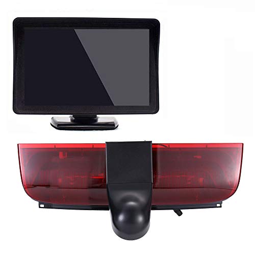 Transporter Van Bremsleuchte Kamera Rückfahrsystem im 3. Bremslicht mit Rückfahrkamera+4.3" LCD Bildschirm Monitor Replacement for Ford Transit Connect 2014-2017 Business MPV SUV Bus von bossanton