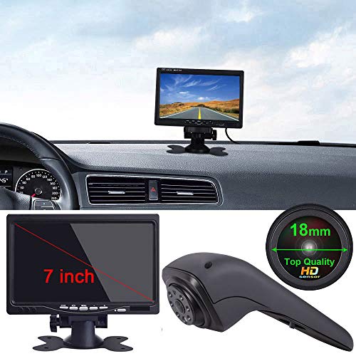 Transporter Van HD 720p Rückfahrkamera Auto Dritte Dach Top Mount Bremsleuchte Kamera Bremslicht Rückfahrkamera+7" Zoll LCD Display Monitor Ersatz für VW Crafter 2017 Modified Brake Light von bossanton