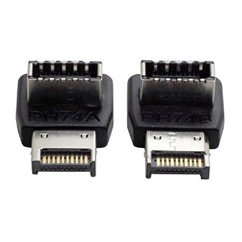 cablecc 2pcs Overmold USB 3.1 Front Panel Header Stecker auf Buchse Typ-E Motherboard Erweiterung Datenadapter von cablecc