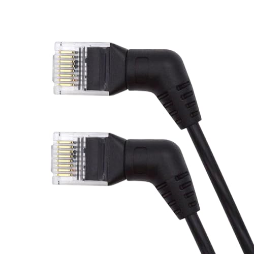 cablecc 360 Grad abgewinkeltes CAT6-UTP-Stecker auf Stecker, drehbares Kabel, RJ45, 8P8C, 1000 Mbps, für LAN-Ethernet-Netzwerk, 50 cm von cablecc