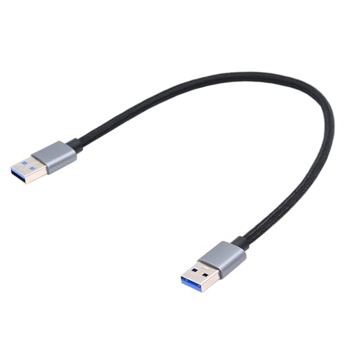 cablecc 5 Gbit/s USB 3.0 Typ A Stecker auf Stecker Kabel Verlängerung für Disk SSD Kamera Daten Silber 30 cm von cablecc