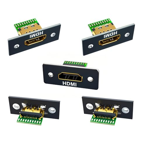 cablecc 5 Stück/Set DIY OEM HDMI 8K Löttyp Typ-A Buchse Anschlussbuchse mit Panelmontage von cablecc