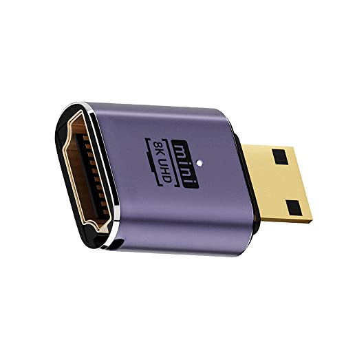 cablecc Mini HDMI Stecker auf HDMI 2.1 Buchse UHD Verlängerung Gold Konverter Adapter Unterstützung 8K 60Hz HDTV von cablecc