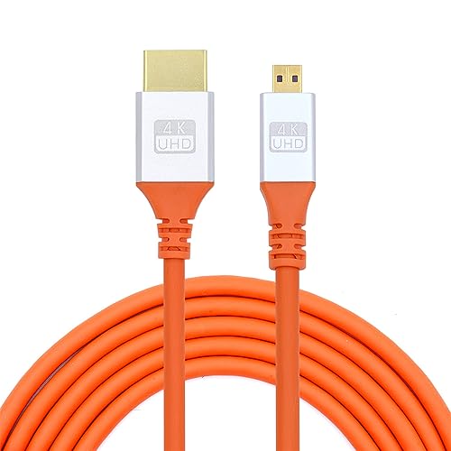 cablecc Ultra Micro HDMI 4K auf HDMI Soft High Flex HDTV Kabel Hyper Super Flexibles Kabel High Speed Typ A Stecker auf Stecker für Computer HDTV 100 cm von cablecc