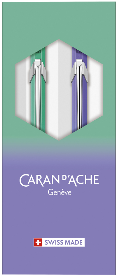 CARAN D, ACHE Schreibgeräte-Set BOREALIS, grün / violett von caran d, ache