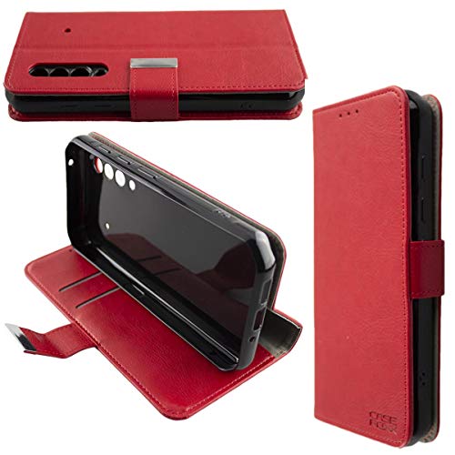 caseroxx Handy Hülle Tasche kompatibel mit Blackview BL6000 Pro 5G Bookstyle-Case Wallet Case in rot von caseroxx