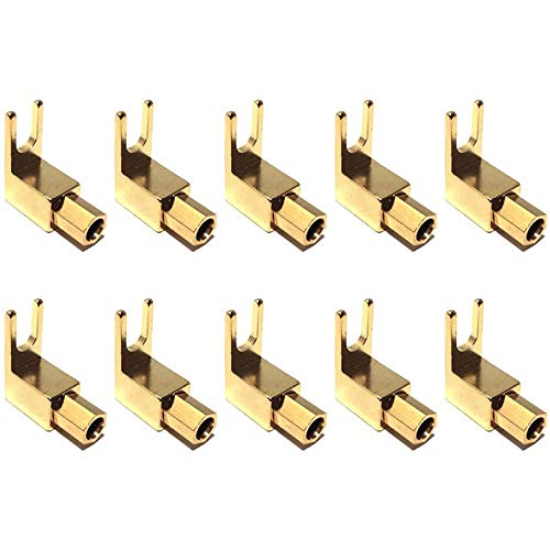 casstaly Rechteckige & Binde Pfosten - 4 Mm Bananen Stecker Buchse - Anschluss für Lautsprecher & Leistung & VerstäRker (10 Pack) von casstaly