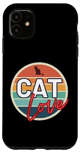 Hülle für iPhone 11 Logo „Katzenliebe“ von cat tomcat kitten cute pet small house cat animal