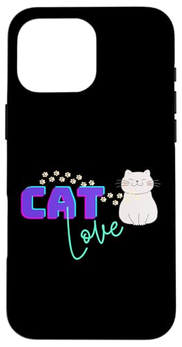 Hülle für iPhone 16 Pro Max Katze liebt Haustier von cat tomcat kitten cute pet small house cat animal