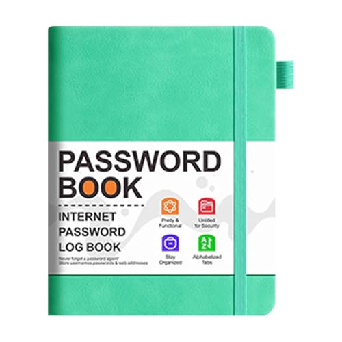 Password Book, Website Log Book, Secure Account Management, Log Notebook Pocket with Alphabetical Tab System for Home, Work, or While Traveling, 6.11x4.73x0.39 Inches von ccuzs