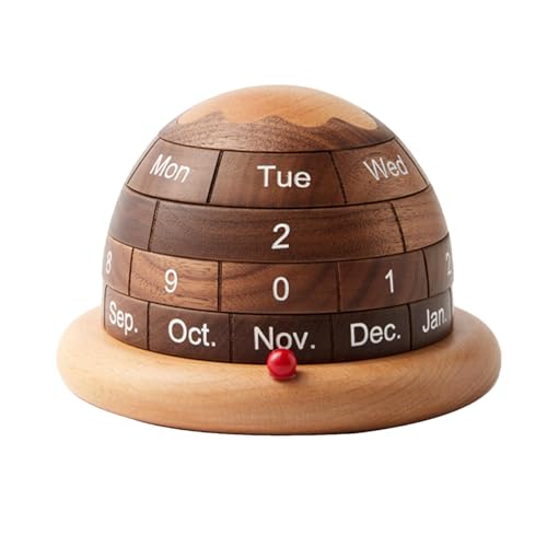 ccuzs Planet Wooden Calendar, Wooden Desk Calendar, Perpetual Wooden Calendar, Reusable Block Calendar, Aesthetic Block Calendar, Wooden Table Calendar, Table Decorations Calendar for Living Room von ccuzs