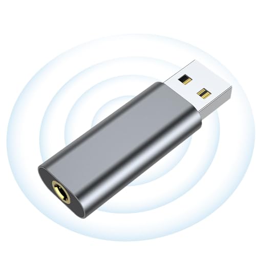 ccuzs USB Audio Adapter - 3,5 mm USB Kopfhörer Adapter Plug and | Treiberlose Soundkarte Tragbare USB-Audio-Schnittstelle für League of Legend, Kopfhörer, Kopfhörer von ccuzs