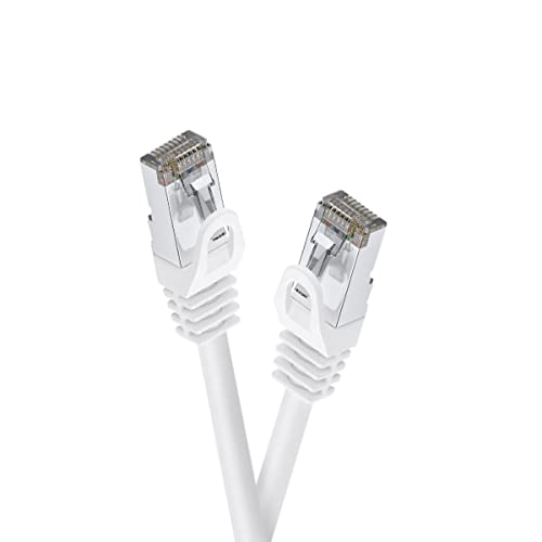 celexon CAT 6A Patchkabel S/FTP - 5m - weiß - RJ45 auf RJ45, TIA/EIA 568B - 10 Gbps, 500 MHz - hochreine Kupferlitzen, AWG27, halogenfreier LSZH Mantel - Plug & Play von celexon