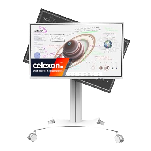 celexon TV/Displayrollwagen Expert +90°-Hochformat-Landscape/Portrait-Ständer Seoul | für Samsung FLIP Modelle WM55 & WM65 | drehbare, höhenverstellbare Halterung, für Digitale Flipcharts von Samsung celexon TV/Displayrollwagen Expert +90°-Hochformat-Landscape/Portrait-Ständer Seoul | für Samsung FLIP Modelle WM55 & WM65 | drehbare, höhenverstellbare Halterung, für Digitale Flipcharts von Samsung von celexon