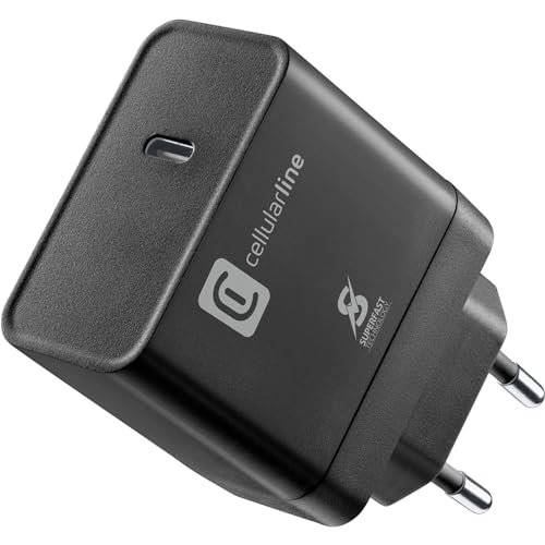 Cellularline | Netzwerk-Ladegerät | Superschnelles Ladegerät PD 45W mit USB-C-Anschluss von cellularline