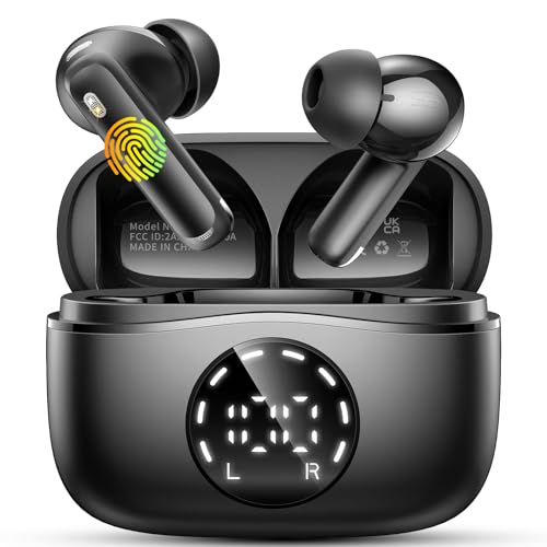 Bluetooth Kopfhörer, Kopfhörer Kabellos Bluetooth 5.4 In Ear Kopfhörer mit 4 ENC Noise Cancelling Mikrofon Earbuds, 48H Spielzeit, IP7 Wasserdicht Bluetooth Ohrhörer für Yoga/Reisen/Arbeit 2024 Neu von chalvh