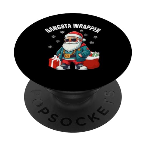 Gangsta Wrapper Weihnachtsmann Christmas PopSockets Klebender PopGrip von charlize_merch_style