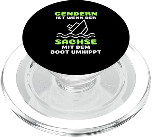 Gendern ist wenn der Sachse mit dem Boot umkippt Fun PopSockets PopGrip für MagSafe von charlize_merch_style