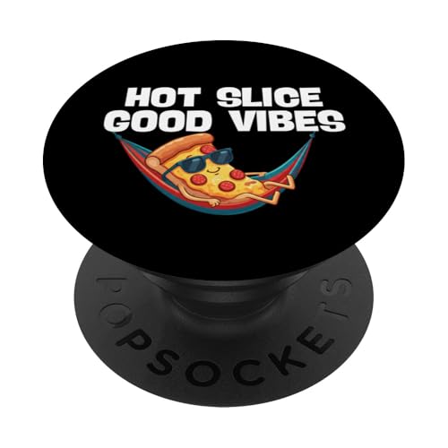 Hot Slice Good Vibes Pizza Fun PopSockets Klebender PopGrip von charlize_merch_style