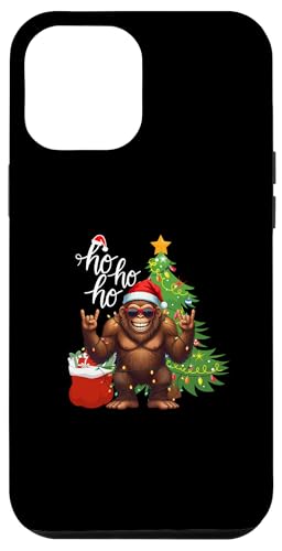 Hülle für iPhone 12 Pro Max Bigfoot Santa Christmas Tree Lights Fun von charlize_merch_style