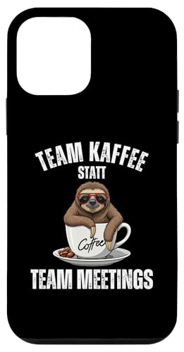 Hülle für iPhone 12 mini Team Kaffee statt Team Meetings Lustiges Faultier von charlize_merch_style