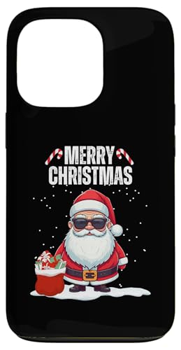 Hülle für iPhone 13 Pro Merry Christmas Lustiger Weihnachtsmann mit Sonnenbrille von charlize_merch_style