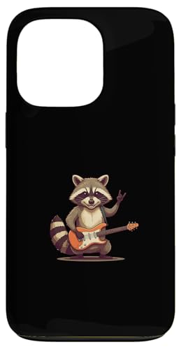 Hülle für iPhone 13 Pro Retro Raccoon Rock Music Fun von charlize_merch_style