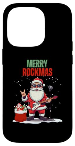 Hülle für iPhone 14 Pro Merry Rockmas Weihnachtsmann Christmas von charlize_merch_style