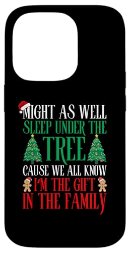 Hülle für iPhone 14 Pro Might As Well Sleep Under The Tree Christmas Fun von charlize_merch_style