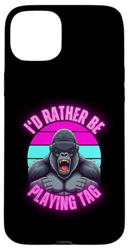 Hülle für iPhone 15 Plus I'd Rather Be Playing Tag Gorilla Fun von charlize_merch_style