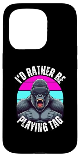 Hülle für iPhone 15 Pro I'd Rather Be Playing Tag Gorilla Fun von charlize_merch_style