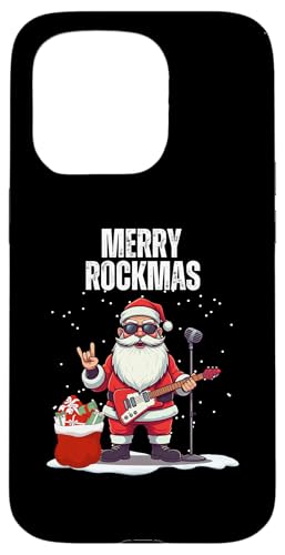 Hülle für iPhone 15 Pro Merry Rockmas Weihnachtsmann Christmas von charlize_merch_style