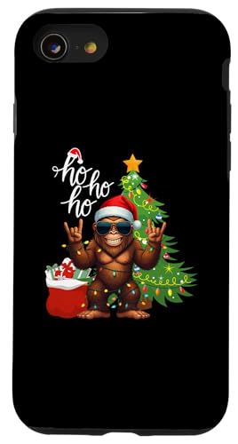 Hülle für iPhone SE (2020) / 7 / 8 Bigfoot Santa Christmas Tree Lights Fun von charlize_merch_style