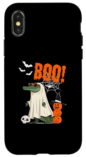 Hülle für iPhone X/XS Boo! Krokodil Geist Halloween Fun von charlize_merch_style