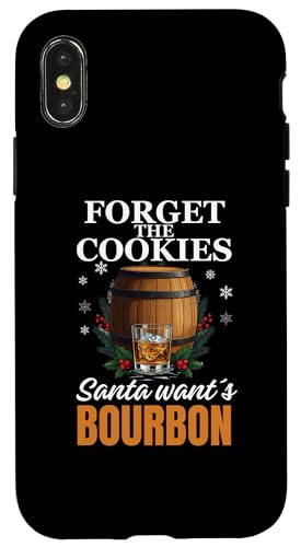 Hülle für iPhone X/XS Forget The Cookies Santa Wants Bourbon Christmas von charlize_merch_style