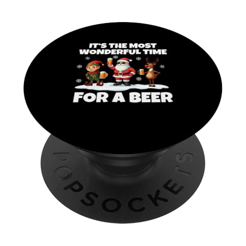 It´s the most wonderful time for a beer christmas PopSockets Klebender PopGrip von charlize_merch_style