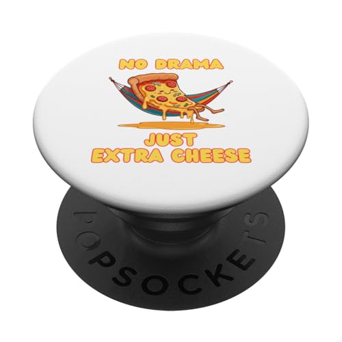 No Drama Just Extra Cheese Pizza Fun PopSockets Klebender PopGrip von charlize_merch_style