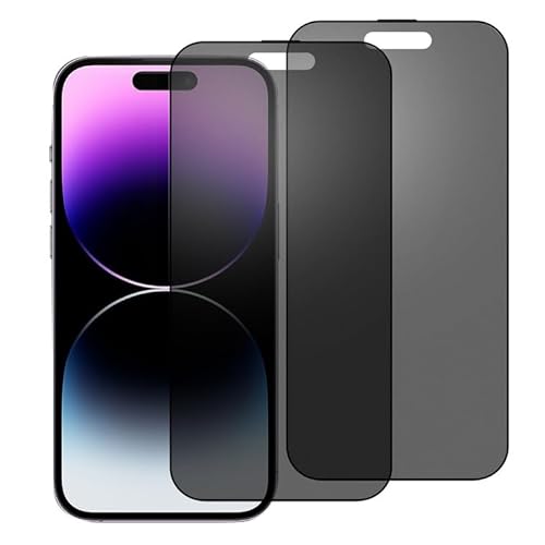 chejuza Anti-Spion Matt Keramik Schutzfolie für Apple iphone 14 pro max [2 Stück], Anti-Fingerabdruck, Anti-Spy,Zero Bubble HD Displayschutzfolie,PET-Material (kein Glas) von chejuza