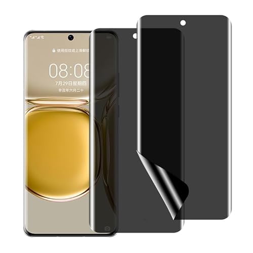 chejuza Privacy Hydrogel Displayschutzfolie für Huawei P50 Pro [2 Stück], vollständige Abdeckung, Anti-Spy TPU weicher Film, HD-Displayschutz (kein gehärtetes Glas) von chejuza