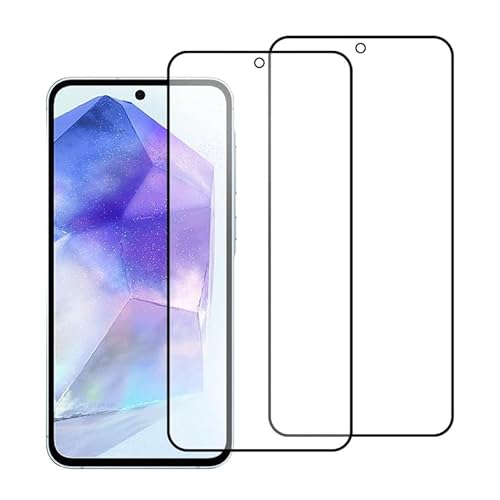 chejuza displayschutz folie für Samsung A55[2 Stück], 9H Härte, Vollständige Abdeckung Schutzglas,Panzerglas, Anti-Kratzen von chejuza