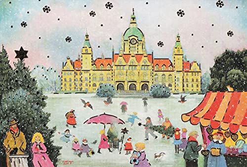 Nostalgische Weihnachtskarte Hannover Kunstkarte Weihnachtsgruß von chemstickattack