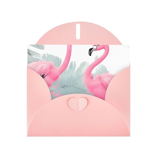 Pinke Flamingo-Grußkarten mit Umschlägen und leeren Karten, ca. 10 x 15 cm, Blanko-Karten für alle Gelegenheiten. von chenfandi