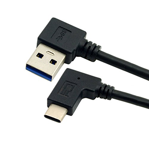 CY Reversibles USB 3.1 USB-C abgewinkelt auf 90 Grad links gewinkelt A Stecker Datenkabel für Macbook & Tablet & Handy von chenyang