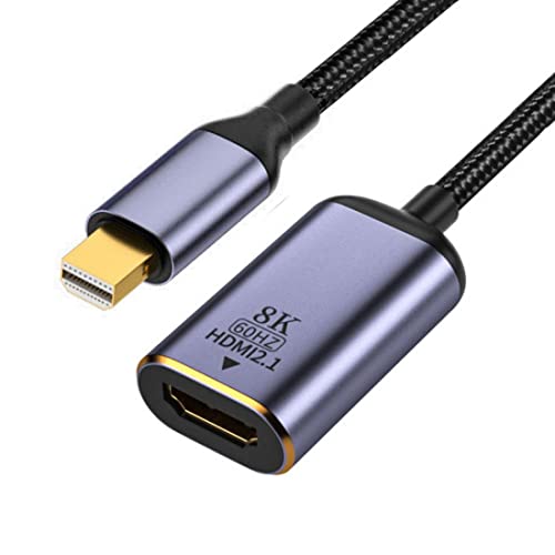 chenyang CY Mini DisplayPort auf HDMI Adapter,Mini DP DisplayPort 1.4 Source Stecker auf HDMI 2.0 Buchse Display 8K 60Hz UHD 4K Monitor Adapterkabel von chenyang