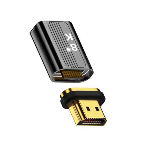 chenyang HDMI 2.1 Magnetanschluss, HDMI Stecker auf Buchse 8K@60Hz 4K@120Hz 48Gbps Hochgeschwindigkeits Gender Change Adapter vergoldet von chenyang