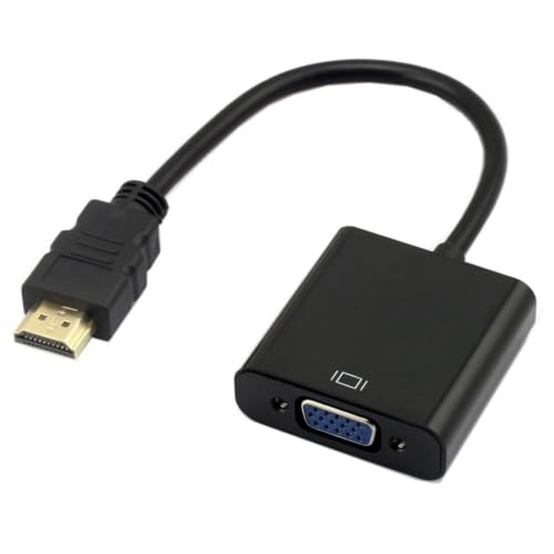 chenyang HDMI zu VGA Adapter, vergoldeter HDMI Stecker auf VGA Buchse Kabeladapter für Computer, Desktop, Laptop, Monitor, Projektor von chenyang